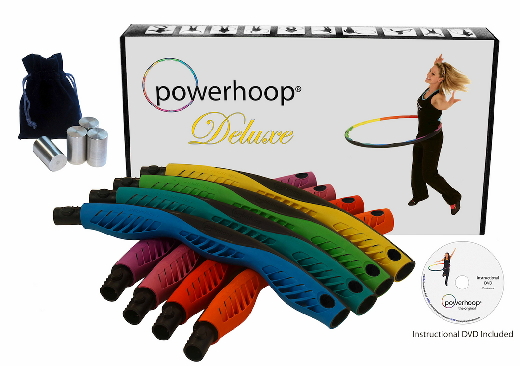 Powerhoop Deluxe Hulahopringe - Verdens mest avancerede fitness hoop